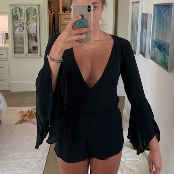 Indah Dresses & Skirts - Indah Silk Black Romper